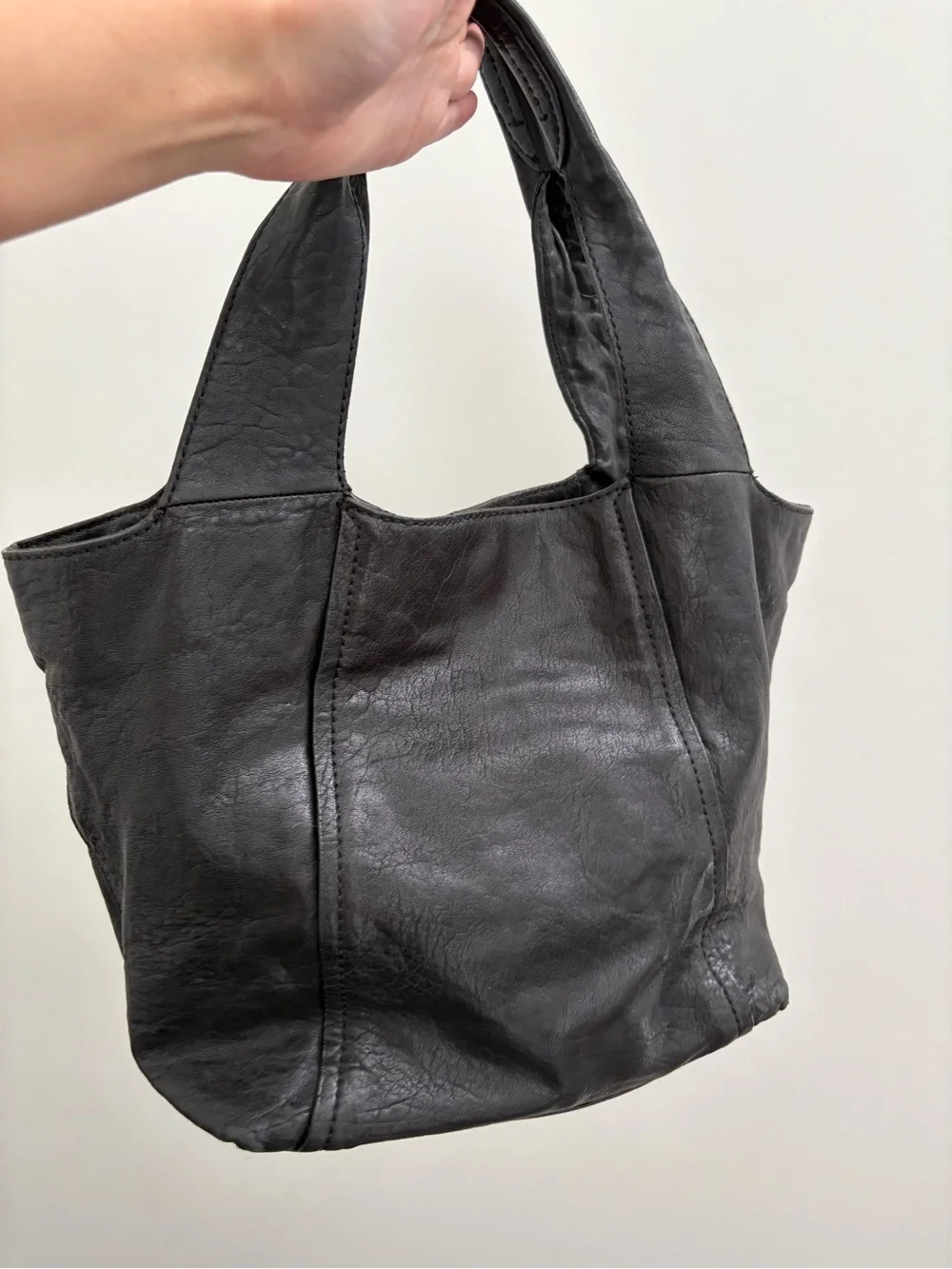 Oryany slouchy hobo tote bag leather handbag black